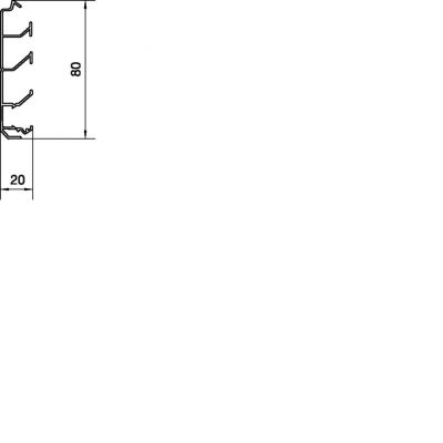 tehalit.SL Podstawa 20x80 dla LED czarny SL200801LED HAGER (SL200801LED)