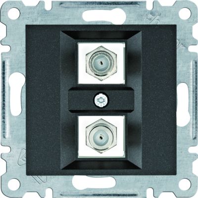 lumina Złącze podwójne typu F czarny WL3263 HAGER (WL3263)