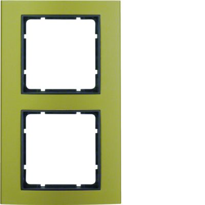 BERKER B.3 Ramka podwójna aluminium złoty/antracyt 10123016 HAGER (10123016)
