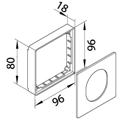 tehalit.WA Maskownica gniazda CEE w BR/BRN/DA PC/ABS bezhalogenowy biały G33749016 HAGER (G33749016)