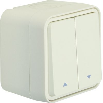 BERKER W.1 Łącznik żaluzjowy przyciskowy kompletny IP55 biały 50753532 HAGER (50753532)