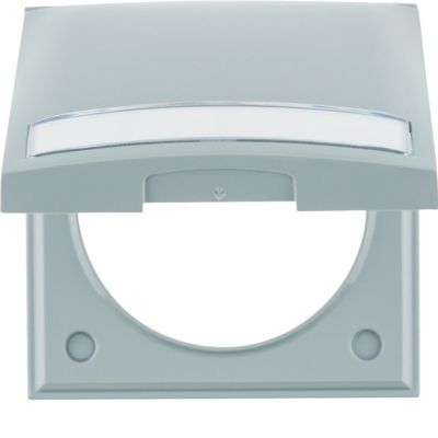 Integro Flow Ramka 1-krotna z pokrywą i p.opis., szary (919882506)