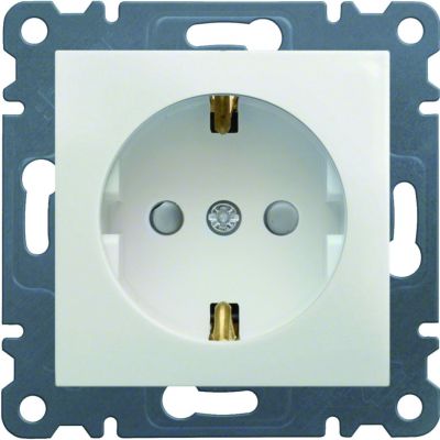 lumina Gniazdo SCHUKO z przesłoną styków biały WL1060 HAGER (WL1060)