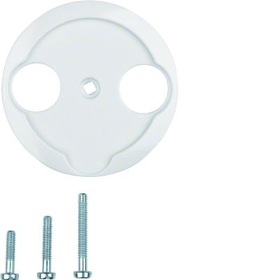 BERKER Serie 1930/Glas Płytka czołowa do gniazda antracytowego 2-wyjściowego biały 103920 HAGER (103920)