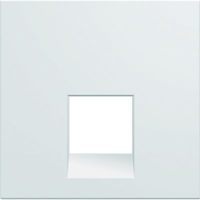 gallery Płytka czołowa pojedyncza do gniazda RJ45 z wyjściem 45° 2M biały (WXD230B)