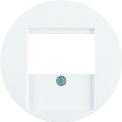 BERKER R.1/R.3 Płytka czołowa do gniazda głośnikowego biały 6810332089 HAGER (6810332089)