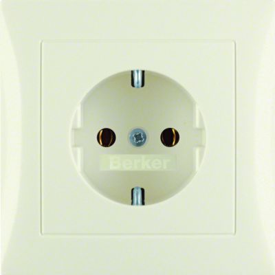 BERKER S.1 Gniazdo SCHUKO komplet krem 47428982 HAGER (47428982)