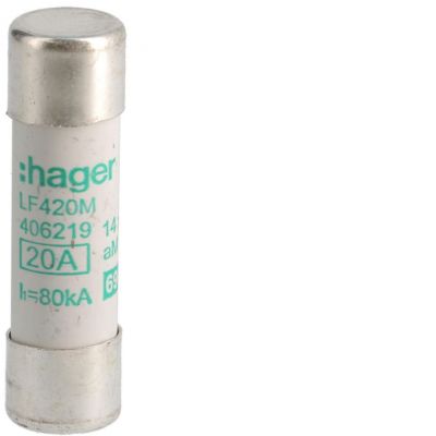 Wkładka bezpiecznikowa cylindryczna CH-14 14x51mm aM 20A 500VAC LF420M HAGER (LF420M)