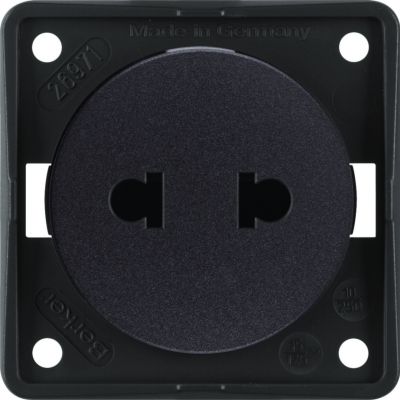 BERKER Integro Flow Gniazdo bez uziemienia Standard Euro-Amerykański brąz 962572501 HAGER (962572501)