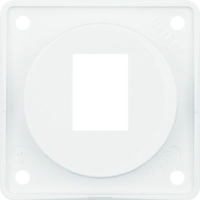 BERKER Integro Flow Płytka nośna pojedyncza do gniazd modularnych AMP biały 945572509 HAGER (945572509)