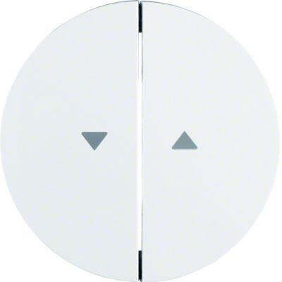 BERKER R.1/R.3 Klawisze z nadrukowanym symbolem strzałka do łącznika 2-klawiszowego biały połysk 16252089 HAGER (16252089)