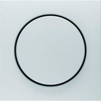 BERKER B.Kwadrat/B.7 Płytka czołowa z pokrętłem Regulator do ściemniacza obrotowego aluminium mat lakierowana 11371404 HAGER (11371404)