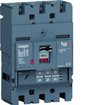MCCB Wyłącznik mocy h3+ P250 3P 250A 50kA LSI (HMT250JR)