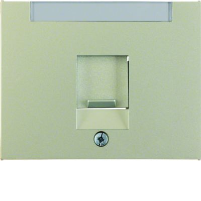 BERKER K.5 Płytka czołowa pojedyncza zasuwa chroniące przed kurzem pole opisowe stal szlachetna lakierowana 11707004 HAGER (11707004)