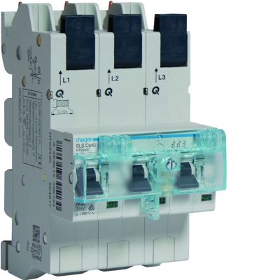 MCB SLS Wyłącznik nadprądowy selektywny 3P Cs 40 A szyny Cu 40-12x5/10mm HTS340C HAGER (HTS340C)