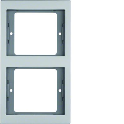 BERKER K.5 Ramka podwójna pionowa aluminium 13237003 HAGER (13237003)