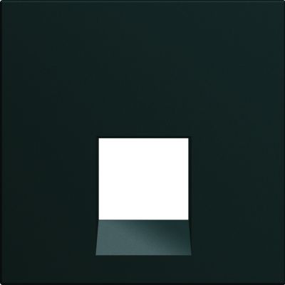 gallery Płytka czołowa pojedyncza do gniazda RJ45 z wyjściem 45° 2M czarny (WXD230N)