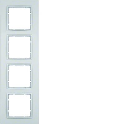 BERKER B.7 Ramka poczwórna aluminium mat 10146424 HAGER (10146424)
