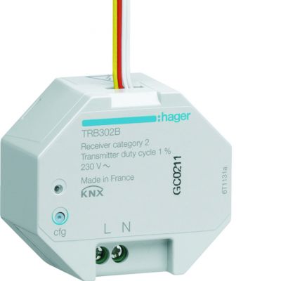 KNX q/e/s 2-kanałowe wejście przyciskowe 230 V TRB302B HAGER (TRB302B)