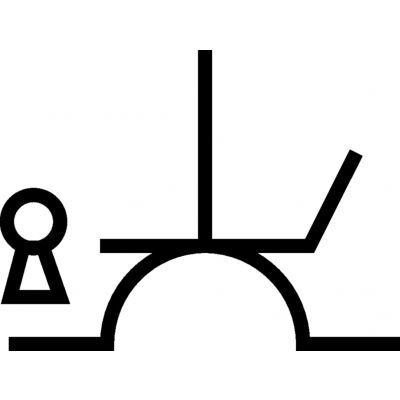 BERKER W.1 Gniazdo SCHUKO 2P+Z na klucz z polem opisowym różne zamki kompletne IP55 biały 47693502 HAGER (47693502)