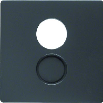 BERKER Q.x Płytka czołowa do gniazda głosnikowego i przyłączy miniaturowych antracyt aksamit lakierowana 11966086 HAGER (11966086)