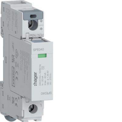 SPD Ogranicznik przepięć T2 1P sieć TNC In=20kA Imax=40kA Up?1,35kV (SPE140)