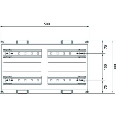 univers N Blok dla aparatów modułowych montowanych poziomo 4x12M 300x500mm UD22B1 HAGER (UD22B1)