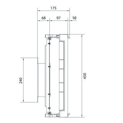 univers N 450x250mm podzespół dla wyłącznika mocy H3+ P250 +FI +napęd silnikowy (UK31LH1FM)