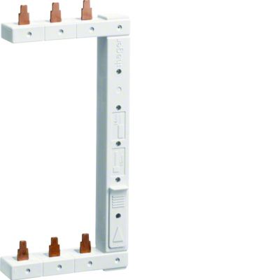 Szyna grzebieniowa kołkowa pionowa 3P 16mm2 do MCB 2-rzędowa prawa 125mm KCL363R HAGER (KCL363R)