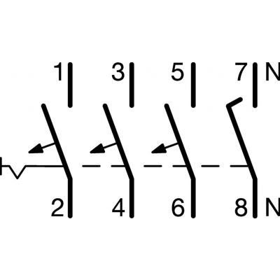 MCB Wyłącznik nadprądowy 10kA/15kA 3P+N B 32A NBN632 HAGER (NBN632)