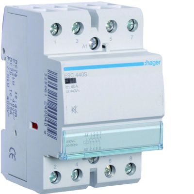 Stycznik modułowy cichy 230V AC 4Z 40A AC-7A B ESC440S HAGER (ESC440S)