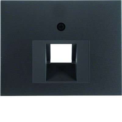 BERKER K.1 Płytka czołowa do gniazda przyłączeniowego UAE pojedyncza komp./tel. antracyt mat lakierowana 14077006 HAGER (14077006)