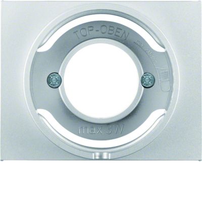 BERKER K.5 Płytka czołowa do sygnalizatora świetlnego E14 aluminium 11677003 HAGER (11677003)