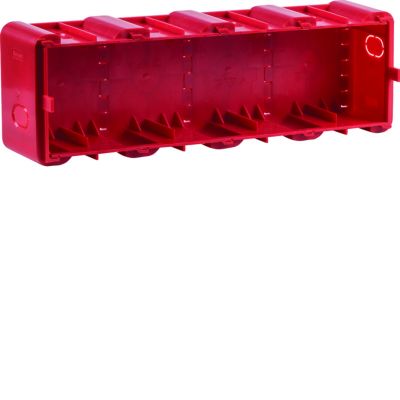 R.8 Puszka 4-krotna podtynkowa do montażu w ścianach litych, czerwona (18720040)