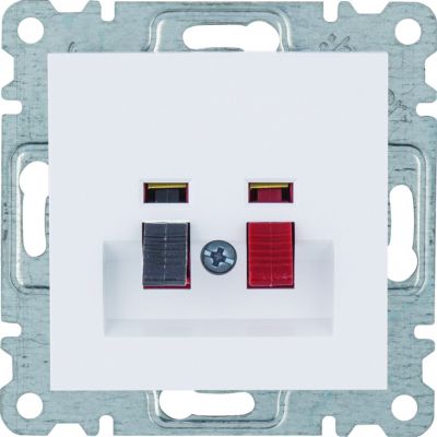 lumina Gniazdo głośnikowe biały WL3310 HAGER (WL3310)