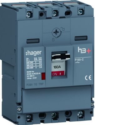 MCCB Rozłącznik mocy h3+ P160 3P 160A HCS160AC HAGER (HCS160AC)