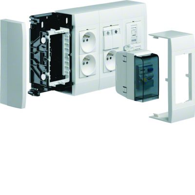 tehalit.LPT Puszka instalacyjna natynkowa pusta 6xgn (3x2) 45x45mm biały LPT06H HAGER (LPT06H)