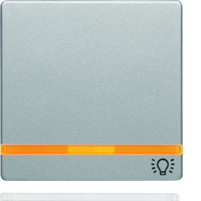 BERKER Q.x Klawisz 2 soczewką nadrukowany symbol światło do łącznika 1-klawiszowego aluminium aksamit lakierowana 16216074 HAGER (16216074)
