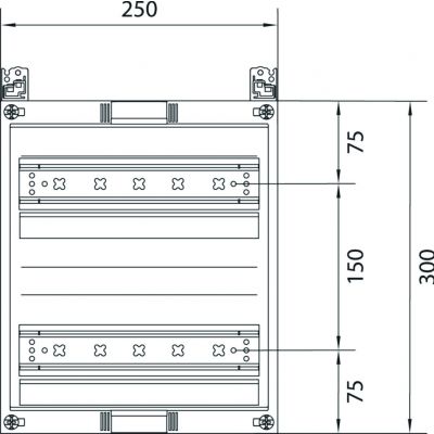 univers N HC 300x250mm zestaw do zabudowy aparatury modułowej 2x12 M UC21MG HAGER (UC21MG)