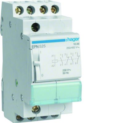 Przekaźnik bistabilny 230VAC/110VDC 2Z+2R 16A EPN525 HAGER (EPN525)