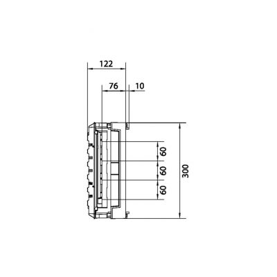 univers N Blok dla szyn zbiorczych poziomych 300x500mm UE22E4B HAGER (UE22E4B)