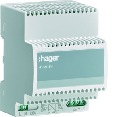 agardio.manager Zasilacz 24V DC 2,5A przy t = 70 C HTG911H HAGER (HTG911H)