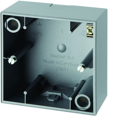 BERKER S.1 Puszka natynkowa pojedyncza aluminium mat 10419939 HAGER (10419939)