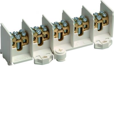 Zaciski rozgałęźne 5-polowe 25/2x16mm2 K46N HAGER (K46N)