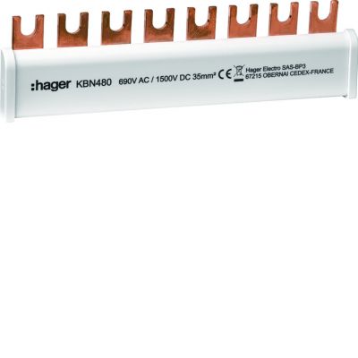 SPD Szyna grzebieniowa pozioma uziemiająca 4P TN-S 4+0 do SPA180 (KBN480)