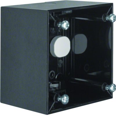 Puszka natynkowa 1-krotna wysoka; czarny połysk; Integro Flow/Pure 911512510 HAGER (911512510)