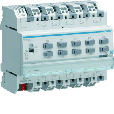 KNX e/s Wejście binarne 10-krotne 230V AC TXA310 HAGER (TXA310)