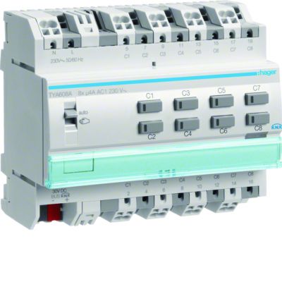 KNX s Sterownik załączający / żaluzjowy 4 A 8-/4-kr 6 mod TYA608A HAGER (TYA608A)