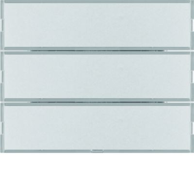 BERKER KNX e/s K.x Przycisk potrójny z polem opis. z diodami LED RGB i czujnikiem temperatury aluminium 80163774 HAGER (80163774)
