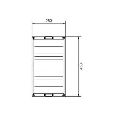 Blok univers N dla szyn zbiorczych pozomy 4/5 polowy 450x250mm UE31E0A HAGER (UE31E0A)
